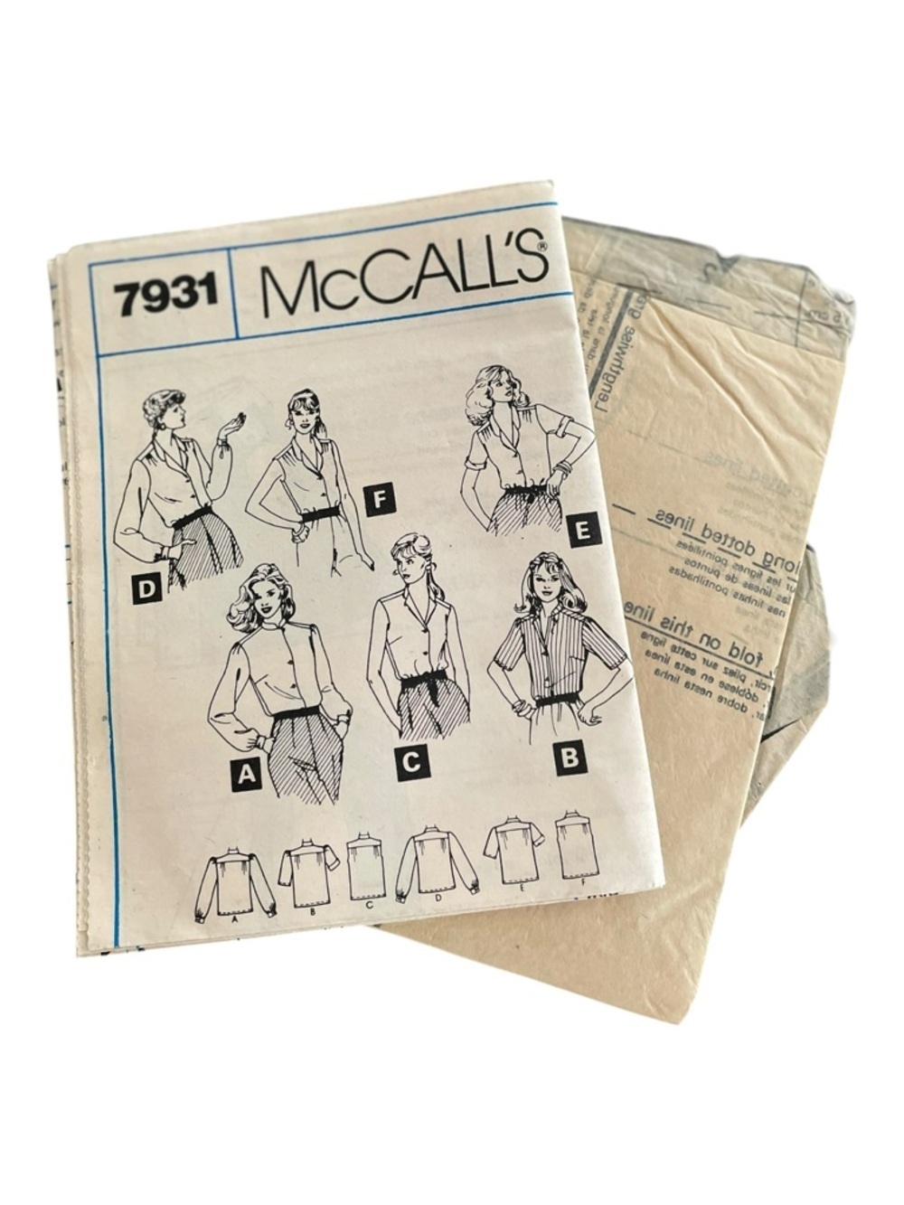 Five Vintage McCall's & Butterick Sewing Patterns Women’s Classic Blouses. - Picture 4 of 15
